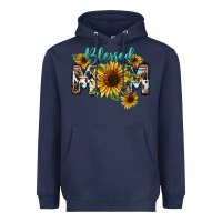 Navy Blessed mom Mother's Day Heavyweight Hoodie - FaDigitalArtStudio