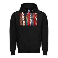 Black Baseball brushstroke Zipper Hoodie - HowdyJamesFarm