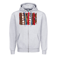 Heather Grey Baseball brushstroke Zipper Hoodie - HowdyJamesFarm