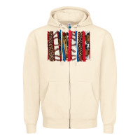 Sandshell Baseball brushstroke Zipper Hoodie - HowdyJamesFarm