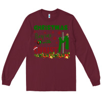 Burgundy Christmas Begins With Christ Long Sleeve Tee - Bettercallsaul