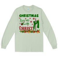 Matcha Christmas Begins With Christ Long Sleeve Tee - Bettercallsaul