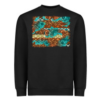 Black Leopard and Aztec Background Western Heavyweight Sweatshirt - texasbilliewilder