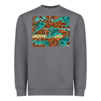 Storm Leopard and Aztec Background Western Heavyweight Sweatshirt - texasbilliewilder