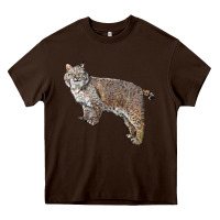 Chocolate Brown Bobcat Heavy Core Tee - LillyAllenDesigns