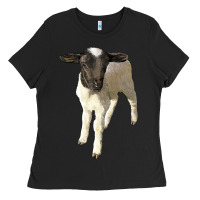 Black dorper baby sheep Ladies Tee - LillyAllenDesigns