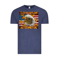 Vintage Denim American Flag Eagle Tumbler Vintage Tee - LillyAllenDesigns
