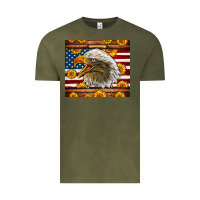 American Flag Eagle Tumbler Vintage Tee | Teevron