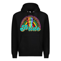 Black pride rainbow Premium Hoodie - OliviaCreatesArt