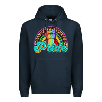Navy pride rainbow Premium Hoodie - OliviaCreatesArt