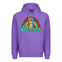 Purple pride rainbow Premium Hoodie - OliviaCreatesArt