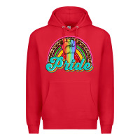 Red pride rainbow Premium Hoodie - OliviaCreatesArt