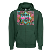 Sports Green Boss mom wife Zipper Hoodie - CowGirlArtShop