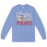 Colony Blue Christmas Dogs Paws Long Sleeve Tee - Bettercallsaul
