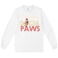 White Christmas Dogs Paws Long Sleeve Tee - Bettercallsaul