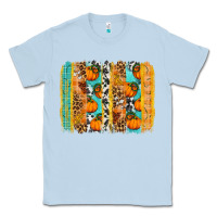 Dusty Blue fall pumpkin brushstroke Classic Tee - BundleAndBundleShop