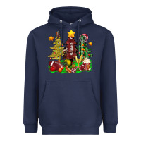 Navy christmas with american football trees bbs Heavyweight Hoodie - BundleAndBundleShop