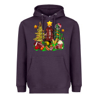Plum christmas with american football trees bbs Heavyweight Hoodie - BundleAndBundleShop
