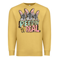 Antique Gold peepin' it real easter day Premium Sweatshirt - FaDigitalArtStudio