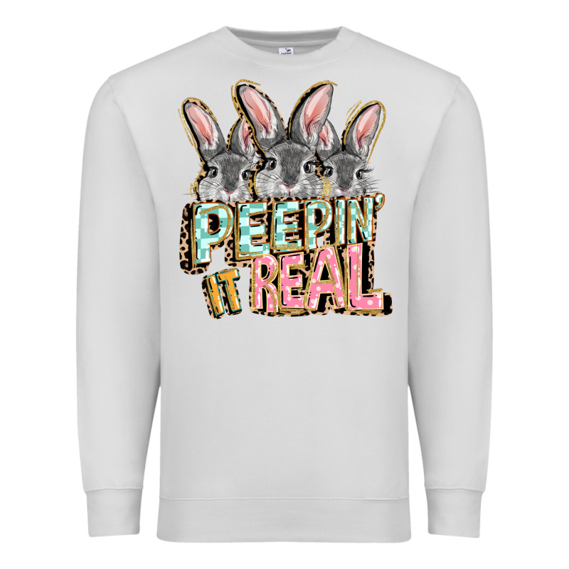 Peepin' It Real Easter Day Premium Sweatshirt by FaDigitalArtStudio | Teevron