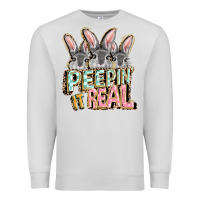 Dove Grey peepin' it real easter day Premium Sweatshirt - FaDigitalArtStudio