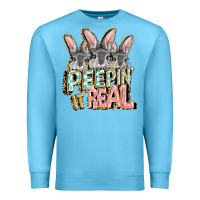 Ocean Blue peepin' it real easter day Premium Sweatshirt - FaDigitalArtStudio