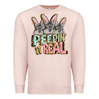 Pale Pink peepin' it real easter day Premium Sweatshirt - FaDigitalArtStudio