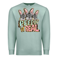 Seafoam peepin' it real easter day Premium Sweatshirt - FaDigitalArtStudio