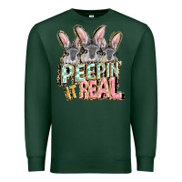 Sports Green peepin' it real easter day Premium Sweatshirt - FaDigitalArtStudio