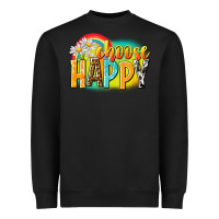 Black Choose happy Heavyweight Sweatshirt - NancyCooperArtShop