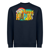Navy Choose happy Heavyweight Sweatshirt - NancyCooperArtShop