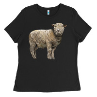 Black southdown sheep Ladies Tee - LillyAllenDesigns