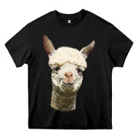 Black Alpaca Head Heavy Core Tee - LillyAllenDesigns