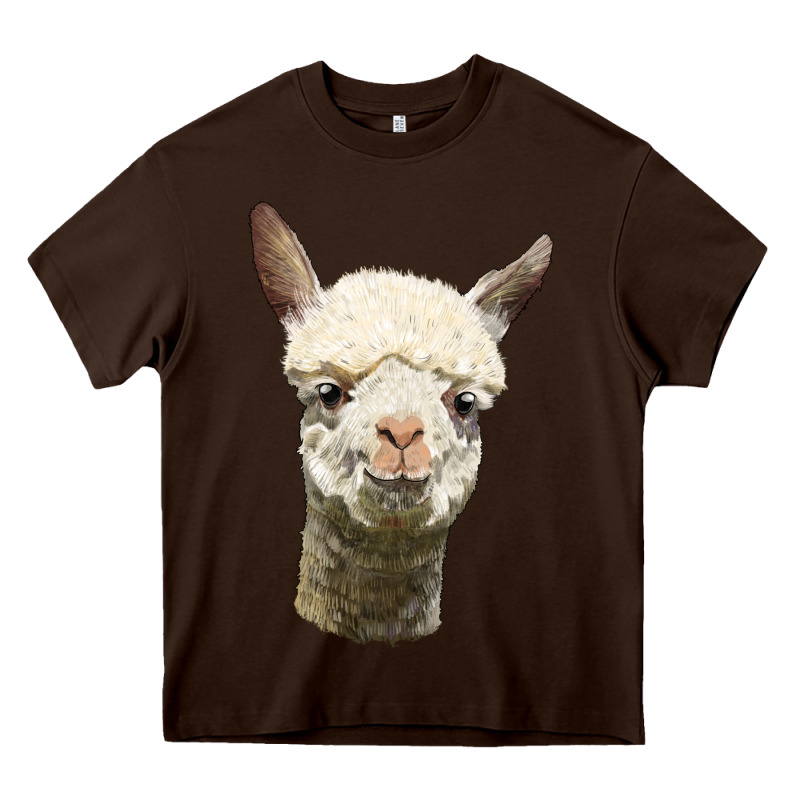 Alpaca Head Heavy Core Tee by LillyAllenDesigns | Teevron