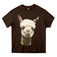 Chocolate Brown Alpaca Head Heavy Core Tee - LillyAllenDesigns