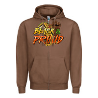 Chestnut Black and proud Zipper Hoodie - HowdyJamesFarm