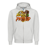 Black And Proud Zipper Hoodie | Teevron