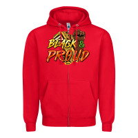 Red Black and proud Zipper Hoodie - HowdyJamesFarm