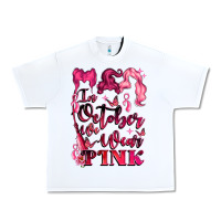 White in october we wear pink Urban Heavy Tee - LillyAllenDesigns