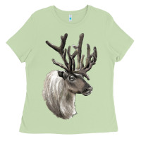 Matcha Reindeer Buck Deer Head Ladies Tee - LillyAllenDesigns