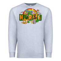 Heather Grey nurse st patricks Premium Sweatshirt - FaDigitalArtStudio