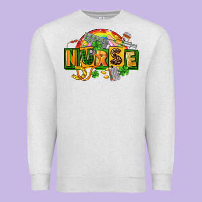 Nurse St Patricks Premium Sweatshirt Designed By Fadigitalartstudio