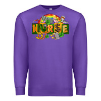 Purple nurse st patricks Premium Sweatshirt - FaDigitalArtStudio