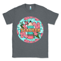 Teacher Floral Pencil Round Earring Classic Tee | Teevron