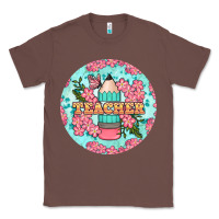 Chestnut teacher floral pencil round earring Classic Tee - BundleAndBundleShop