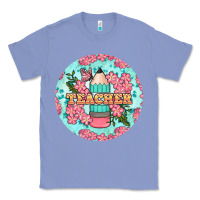 Colony Blue teacher floral pencil round earring Classic Tee - BundleAndBundleShop