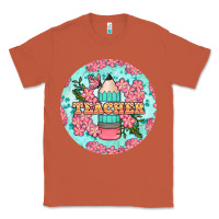 Copper teacher floral pencil round earring Classic Tee - BundleAndBundleShop