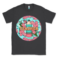 Smoke teacher floral pencil round earring Classic Tee - BundleAndBundleShop
