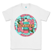 White teacher floral pencil round earring Classic Tee - BundleAndBundleShop