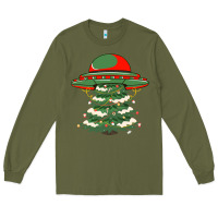 Ufo Christmas Pine Tree Long Sleeve Tee | Teevron